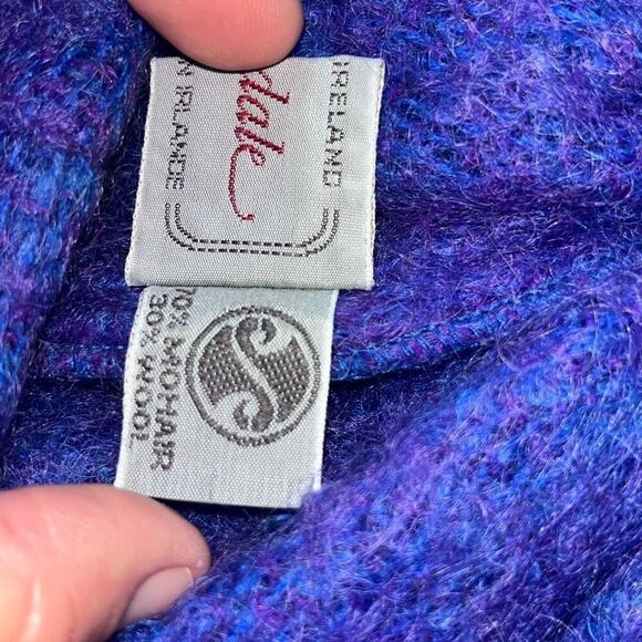 Vintage Cushendale Beret Tam Cap Mohair and Wool Women’s Blue/Purple Fitted Dead main image 10